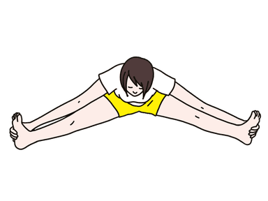 開脚のポーズ